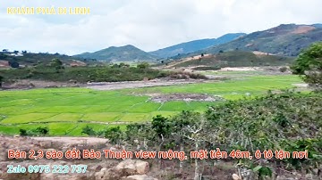 Bán đất Bảo Thuận, lô đất 2,3 sào vuông vức, view nhìn ruộng, thế đất cao hơn đường, mặt tiền 46m