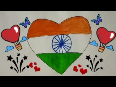 INDEPENDENCE DAY SCENERY DRAWING | 15 AUGUST INDEPENDENCE DAY SCENERY  DRAWING BY @shailajashitole48… | Mickey drawing, Bird paintings on canvas,  Abstract floral art