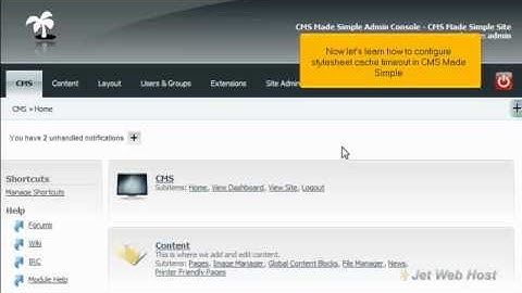 How to configure stylesheet cache timeout in CMS Made Simple