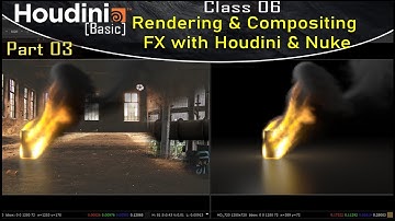 Houdini Tutorial | For Beginner Class 6 | Burning Effects  Part 03 | Rendering  & Compositing