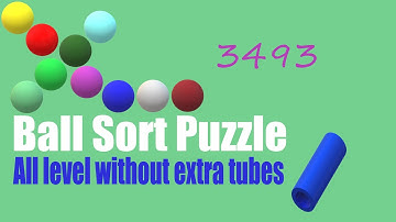 Ball Sort Puzzle Level 3493  🎯 All level without extra tube 😂 Game Walkthrough 😘