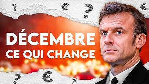 TOUT ce qui change pour vous en décembre