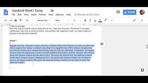 How to use a Google Doc for collaborative Writing