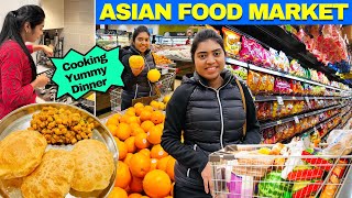 🧑‍🍳 Hotel Style Puffy PURI & Channa Masala | Shopping Favorite Fruits Asian market | USA Tamil VLOG