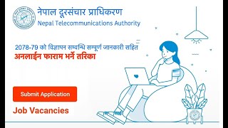 Nepal Telecommunications Authority (NTA) 2078 Vacancy Details and How to Apply the Form