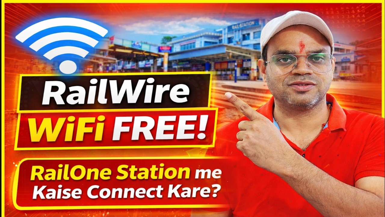 How to Connect RailWire WiFi in Railway Platform ! RailTel WiFi ! IRCTC ...