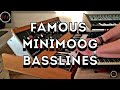 Famous moog minimoog bass lines