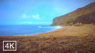 4K Beach Rain Walk: PRAIA DA FOZ, Portugal 4K September 2021 ASMR 60fps