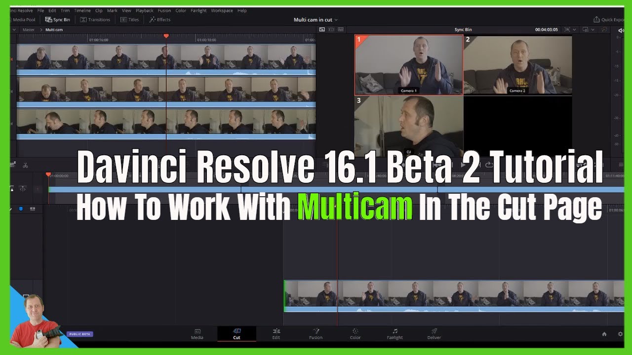 how to use davinci resolve multicam