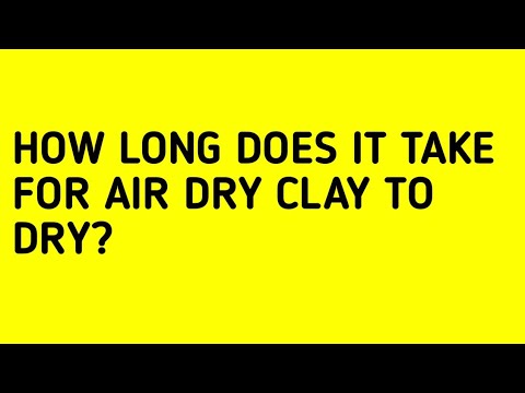 Video: Hoe lang moet klei worden vastgeklemd?