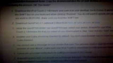 Jailbreak your iPod Touch 2.1