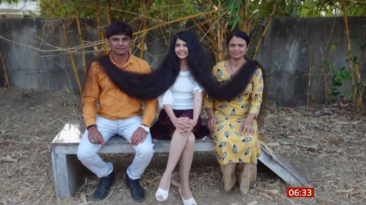 17-year-old teen girl wins record for longest hair (India/(Global)) - BBC -  22nd January 2020 - YouTube