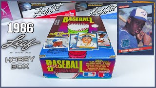 1986 Leaf Hobby Box Break! Looking for PSA 10 Baseball Cards! Great Checklist!