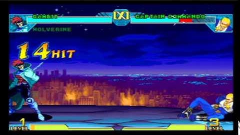 Marvel vs Capcom (PSone): Gambit Hyper Cancel Situation