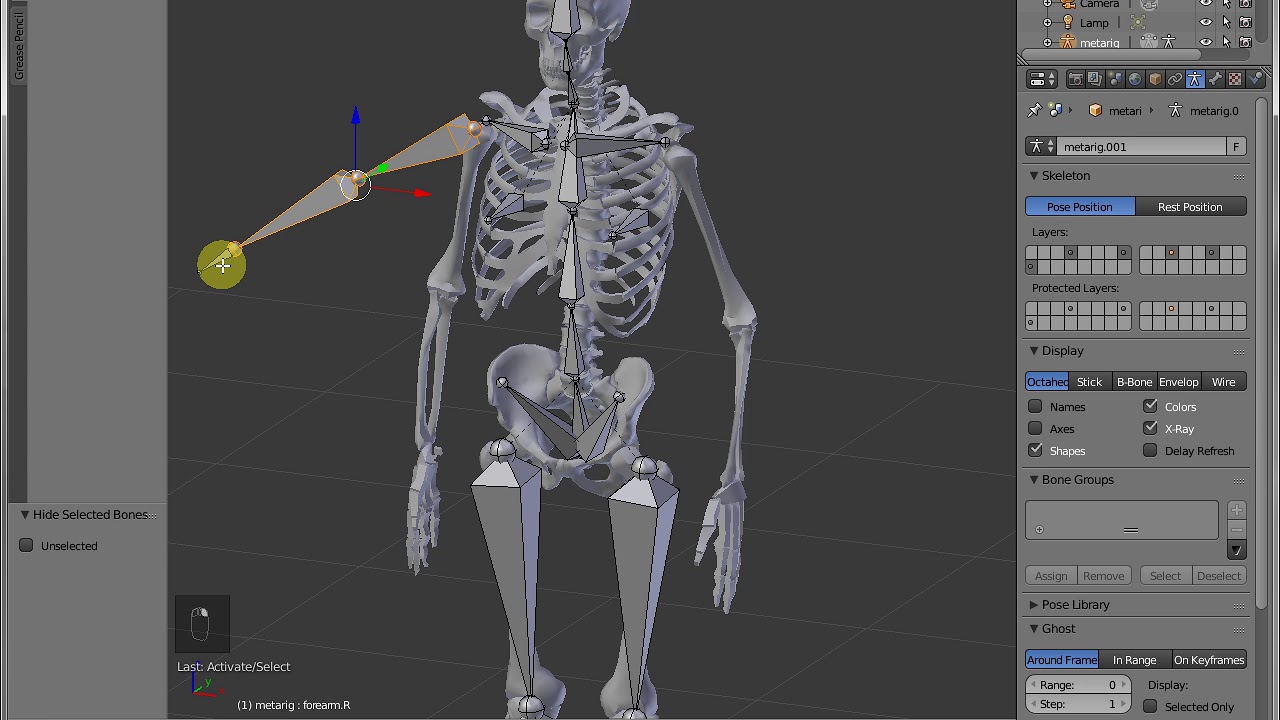 Skeleton and animation tutorial Blender YouTube