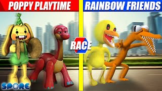 Poppy Playtime vs Rainbow Friends Race | SPORE