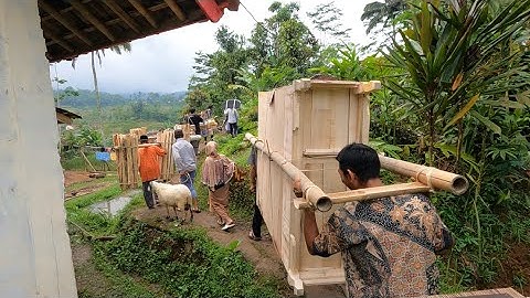 Viral ‼️ Perjuangan Jajap Pengantin Bawa Lemari, Domba, dan Perabotan di Pedesaan Jawa Barat
