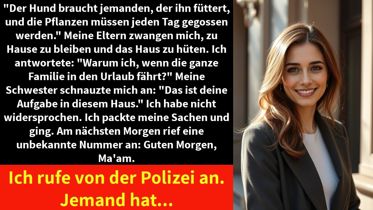 Meine Schwester nannte mich Familiendienerin – also ging ich. Am nächsten Morgen rief die Polizei an