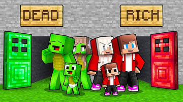 JJ and Mikey: EMERALD vs RUBY Choose a Right Door Battle in Minecraft - Maizen