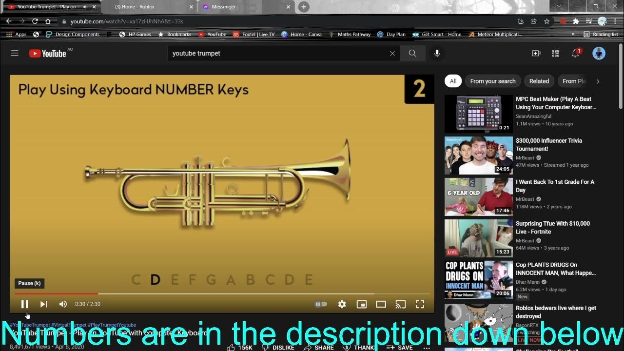 I played industry baby by lil nas x using the keyboard trumpet on