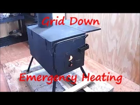 SHTF Emergency Preparedness How to heat small buildings with a portable woodstove