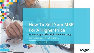 Webinar How to Sell Your MSP For A Higher Price
