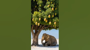 The elephant saved the mango tree from drying up by watering it#water 😭 #ai #tree #save #ai video