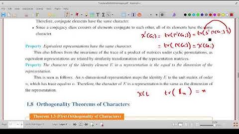 PH 212: Groups - Characters, their Orthogonality Relations