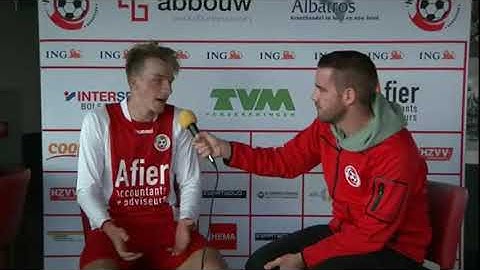 Interview Jesse van Dalen na afloop HZVV 2 - Zeerobben 2