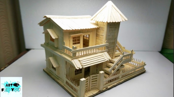 DIY Miniature House #21 (Popsicle Sticks) 