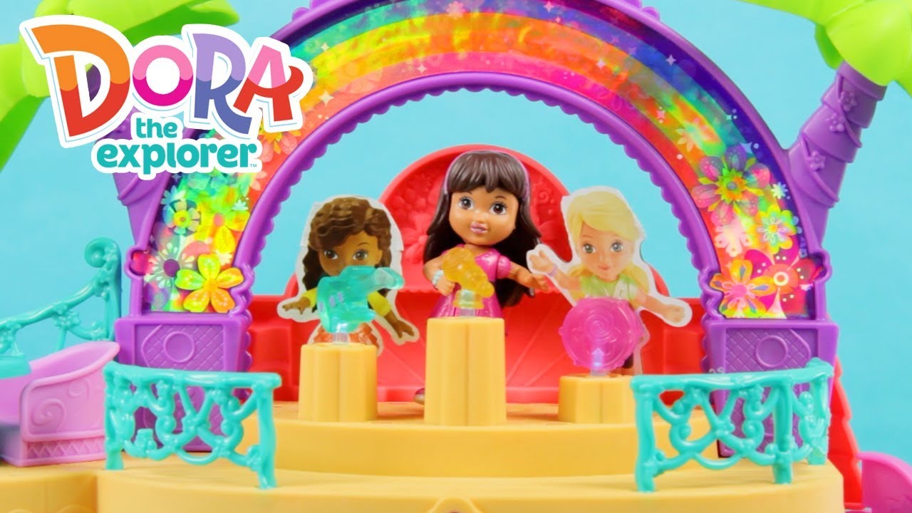 DORA THE EXPLORER Nickelodeon DORA AND FRIENDS Arco Iris Cafe TOY REVIEW Playset | SuperKidsToys - YouTube