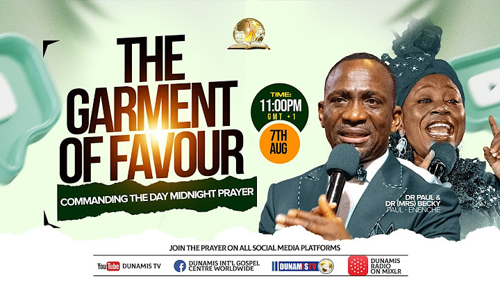 COMMANDING THE DAY-THE GARMENT OF FAVOUR-REBROADCAST. 08-08-2024