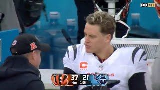 Thumbnail for Joe Burrow, Zac Taylor HEATED Altercation After Bengals Run Up The Score! Burrow SNAPS At Taylor!