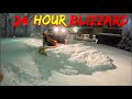 24 hours of plowing deep snow