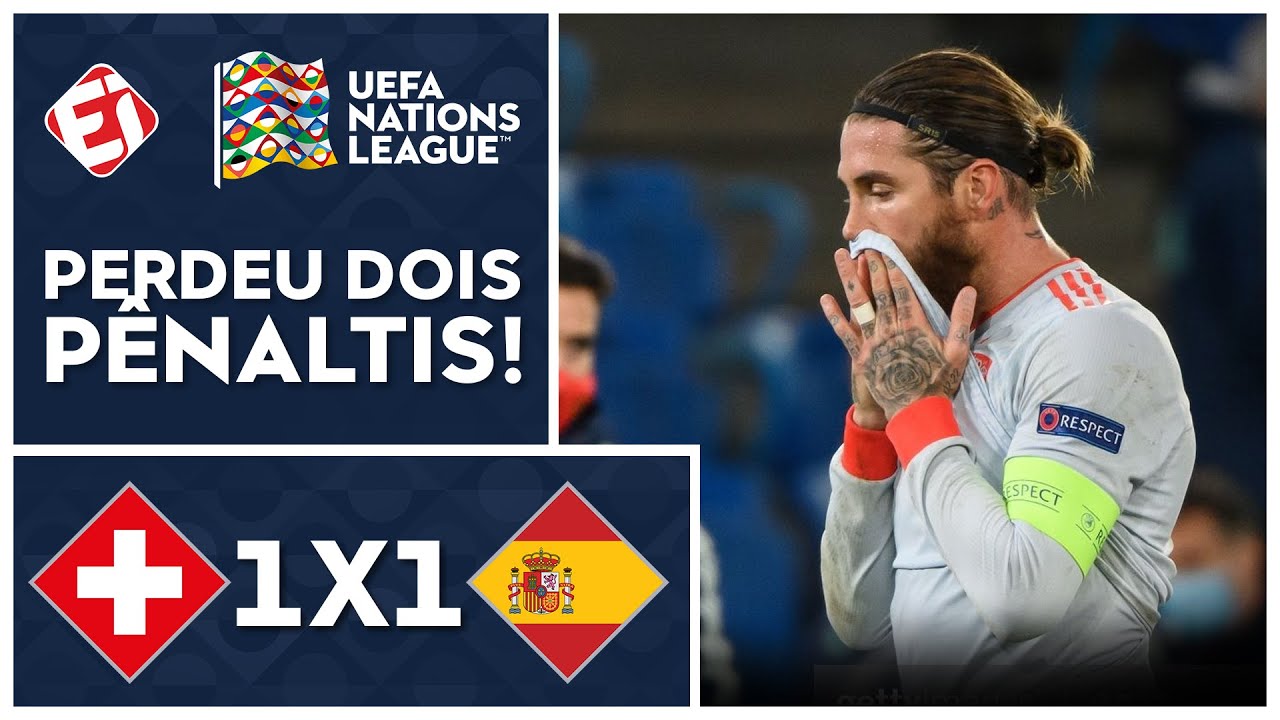 INACREDITÁVEL! SERGIO RAMOS PERDE DOIS PÊNALTIS E ESPANHA FICA NO EMPATE PELA NATIONS LEAGUE!