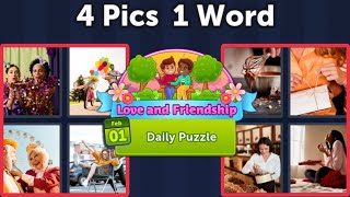 4 Pics 1 Word Daily Puzzle February 1, 2023 Love and Friendship screenshot 4