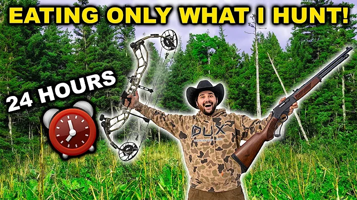 Eating ONLY What I HUNT for 24 HOURS!!! (Survival Challenge)