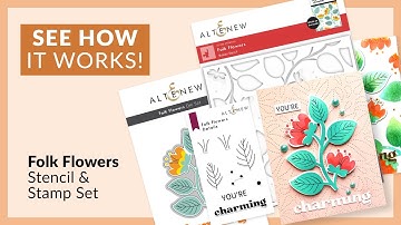 How to Layer Folk Flowers Details Stamp Set for Card Making