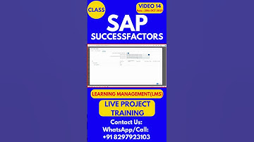 SAP SuccessFactors LMS Training Online Tutorial Class 14 20th OCT 2025 #sapsuccessfactorstraining