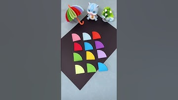 СДЕЛАЙ САМ: Разноцветный зонтик - поделки из бумаги своими руками (интересные идеи для детей)