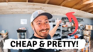 DIY Ceiling In Our Shed To Store Conversion | Simple, Pretty, & CHEAP