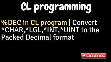 IBM i, AS400 Tutorial, iSeries, System i- %DEC function| Convert *CHAR,*LGL,*INT,*UINT to Packed Dec