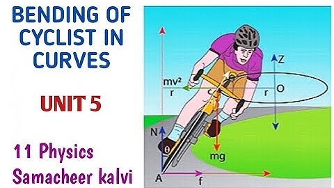 Bending of cyclist in curve | 11 Physics Samacheer kalvi | Unit 5.