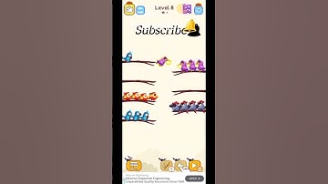 Level 8 bird sort #birdsortpuzzle  #birdgamingchannel #birdsortcolorpuzzle #birds