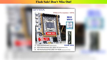 Hot Picks QIYIDA X99 Motherboard Set LGA 2011-3 Kit Xeon E5 2650 V4 CPU Processor With 16GB DDR4 EC