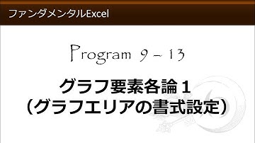 ファンダメンタルExcel 9-13 グラフ要素各論１（グラフエリアの書式設定）【わえなび】（ファンダメンタルExcel Program9 グラフの基礎）
