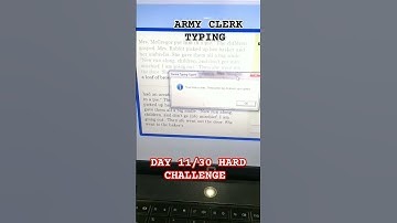 army clerk typing day 11/30 hard challenge #armyfoji #armyclerk