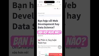 Ai phân vân DA/DS/WevD nè. Link ở comment #datanalytics #dataanalyst #webdevelopment #datascience
