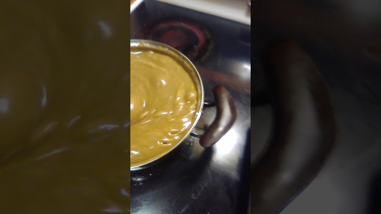 Finalizing my homemade cannabis caramel.