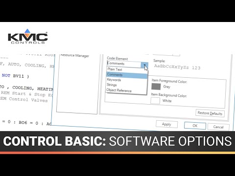 Control Basic: Software Options